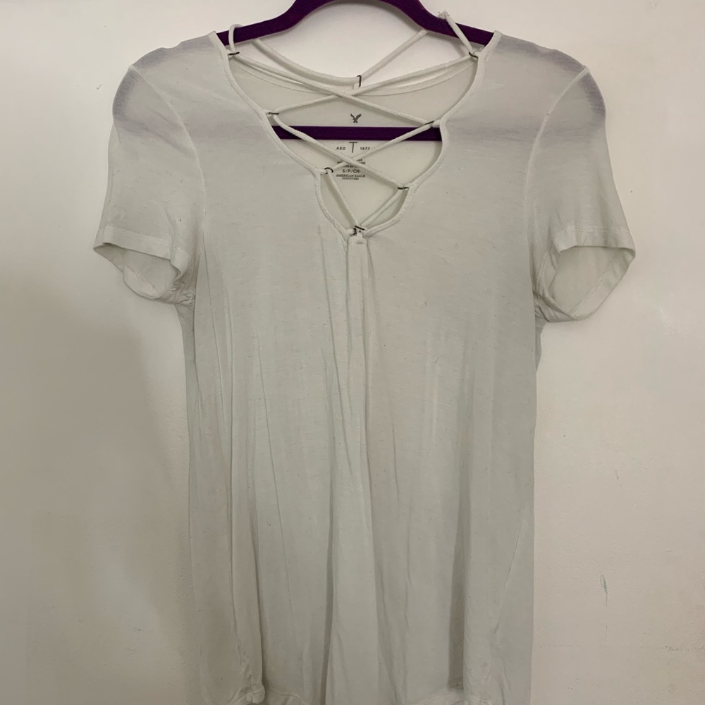 AE lace up tee